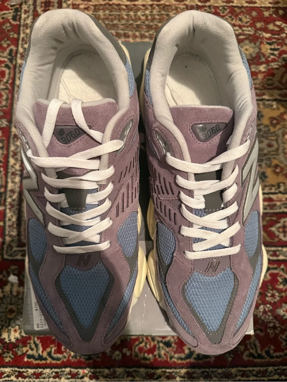 New Balance 9060 Shadow Purple - Lavender and Light Blue Suede Mesh Sneaker